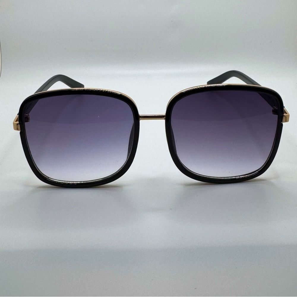 Nine West Oversized Square Sunglasses Purple Variated Lens